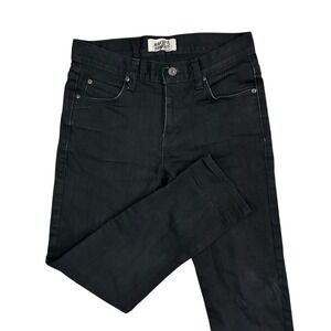 Naked and Famous Super Guy Jeans Mens 31X28 Black Power Stretch Denim